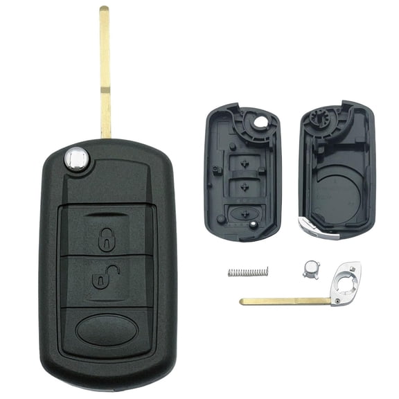 Replacement Key Fob Shell Case Fits for Range Rover Sport Land Rover Discovery LR3 Keyless Entry Remote Control 3 Button Flip Key Pad Cover (LR-a)