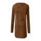 thumbnail image 4 of Otoño e invierno Mujer Casaul Sólido Manga larga Suelto O-cuello Peludo Suéter Vestido Fridja nbo2967, 4 of 4