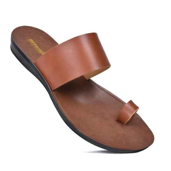 Comfortable Walking Summer Vacation Essentials Flat Sandals for Women (US 09, Veawil Soft Brown)