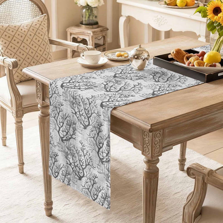 dresser runner Heirloom quality table or scarf, hand stitched on 100% linen – ONLY EMBROIDERY wedding events yuboo Pink Table Runner 48