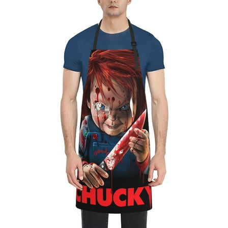 Lsque Chucky Waterproof Apron Chef Aprons for Men Heavy Duty Chemical Work Apron Extra Long Grilling Aprons with Adjustable Bib Apron
