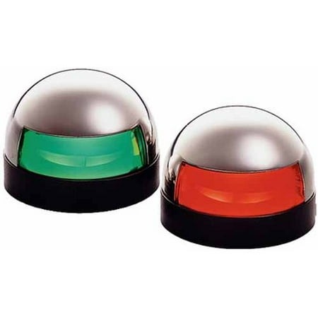 - Aqua Signal 24227 Series 24 12V Navigation Light with Tell-Tale Indicator, Starboard/Port Set Deck Mount, Stainless Steel