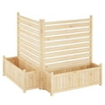 thumbnail image 1 of GloryStar AC Unit Privacy Fence Panels, Outdoor Wooden Screen with Built-In Planter Box, Great for Hiding Air Conditioners, Pool Pumps and Trash Cans in the Yard, 1 of 7