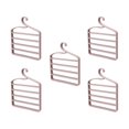thumbnail image 2 of Perchas para Pantalones, 5 Uds., Ahorro de Espacio para Armario, Múltiples Capas, Usos Multifuncionales, Estante Organizador para Pantalones, Bufandas Rosa perfecl percha para pantalones, 2 of 8