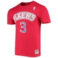 thumbnail image 2 of Men's Mitchell & Ness Allen Iverson Red Philadelphia 76ers Hardwood Classics Stitch Name & Number T-Shirt, 2 of 3