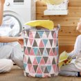 thumbnail image 5 of Stylish Patterned Linen Laundry Hamper Large Open Top Breathable Fabric For Home Durable And Easy Design, 5 of 5