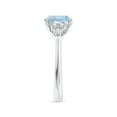 thumbnail image 3 of ANGARA Natural Round 1.6 ct Aquamarine Engagement Ring with Diamonds in 14K White Gold for Women (Size-8mm) | March Birthstone, Anniversary, Jewelry Gift for Women | Natural Aquamarine Ring, 3 of 9