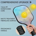 thumbnail image 2 of Pickleball Paddles Set Of 2, Fiberglass Surface, Dreamy Cloud Print, 4 Balls & Bag, 2 of 5