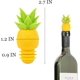 thumbnail image 2 of Piña botella de vino tapones divertidos, silicona reutilizable irrompible sellador cubre vino y botella de cerveza tapón Afortunado Sencillez, 2 of 5