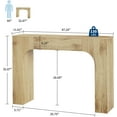 thumbnail image 3 of 43 Inch Farmhouse Long Console Table, Wooden Sofa Table for Behind Couch, Entryway Furniture for Living Room or Hallway, Foyer Accent in Cracked Oak, 3 of 8