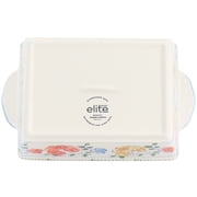 Gibson Elite Anaya 2 Piece Stoneware Bakeware Set with Hand Painted Designs