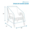 thumbnail image 3 of Patio Stack of Chairs Cover or Barstool Cover - Outdoor Patio Barstool Chair Washable - Heavy Duty Furniture 28 Inch Barstool Chair Cover, 3 of 4