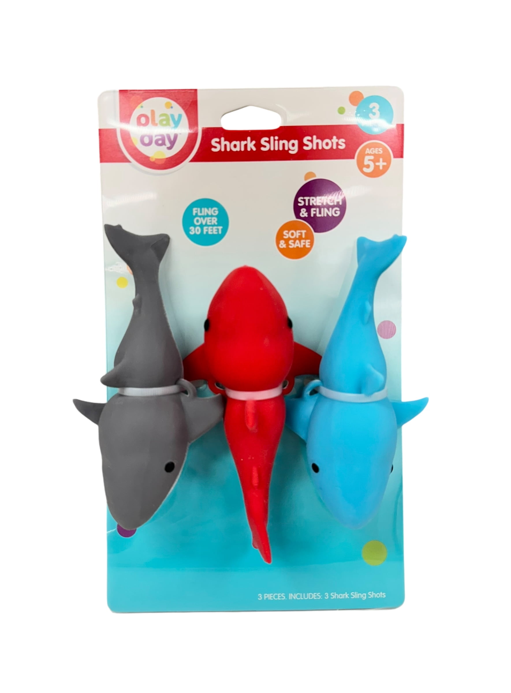 Play Day Flyin Flingers Dive Sharks Pool Toys, 3 Pieces