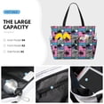thumbnail image 2 of Wukai Hawaii Palms Print Zipper Bag,large Beach Tote Bag,Waterproof Sandproof Bag,Grocery and Picnic Tote Travel Bag, 2 of 5