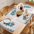 thumbnail image 5 of Summer Tropical Plants Placemats Set of 8 Farmhouse Truck Cactus Wooden Place Mats Indoor Wipeable Table Mats Washable Cloth Dining Table Placemats for Kitchen Holiday Party Home Decor 13x19 Inch, 5 of 9