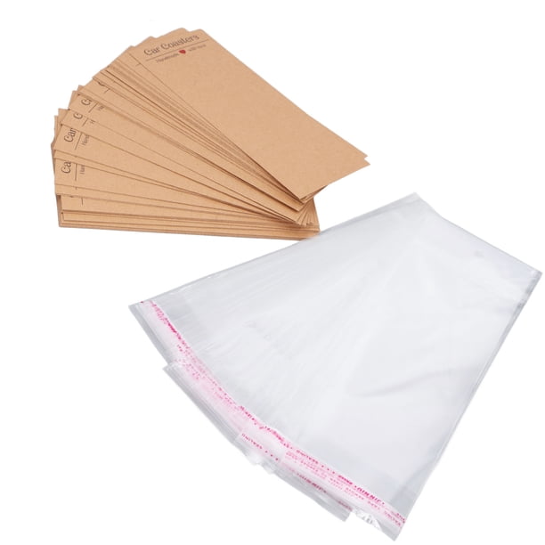 Tarjetas de Presentación de posavasos de papel Kraft ANGGREK Juego de 50