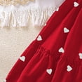 thumbnail image 6 of NAISIBABY Girls Smock Dresses, Square Neck Prints Ruffled Sleeve Birthday Wedding Party Princess Dress Wine Size 7-8, 6 of 7