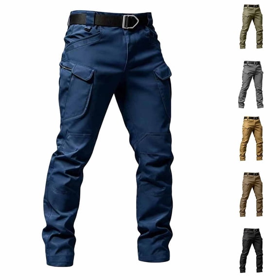 FRSASU Men's Stretch Cargo Pants Water Resistant Outdoor Lightweight Work Hiking Pants with Pockets Khaki