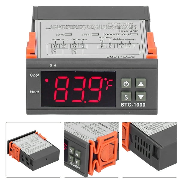 Controlador de temperatura digital Jadeshay Termostato de refrigeración y calefacción STC-1000 ABS -50 A 110