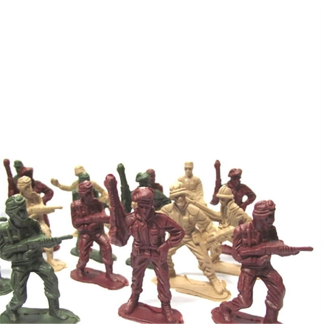 50 Pcs Soldats Militaires Jouet Vert Armée/marron Ensemble de Jeu Modèle Militaire