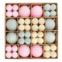 72PCS Velvet Christmas Ball Ornaments, 1.2" & 2.4" Flocked Shatterproof Xmas Tree Decor, Multicolor Hanging Balls for Holiday Wedding Party