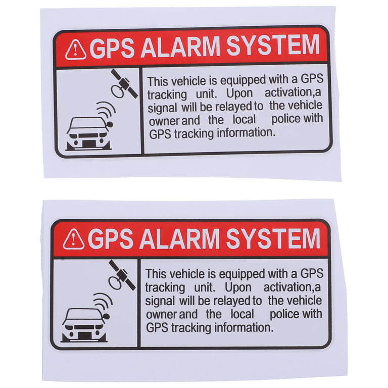 Anti-Theft Car Vehicle Stickers with GPS Tracking Warning - Car