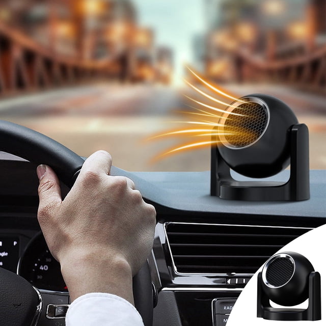 Calefactor portátil y desempañador portátil de coche de 12V - Desempañador del parabrisas de calentamiento rápido de 120W con ventilador para uso en invierno y verano