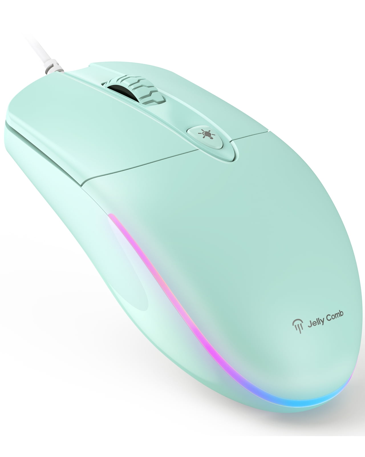 Laptop USB PC Optical Mouse Corded Mice with 7 Colors LED Backlight 4 DPI Up to 3200 DPI with Side Buttons WANGJIANGLI Wired RGB Gaming Mouse 