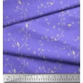 thumbnail image 2 of Soimoi Modal Satin Fabric Branches,Leaves & Bird Decor Fabric Printed Yard 42 Inch Wide, 2 of 3