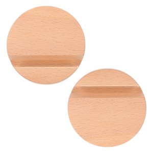MasteelfCA 2pcs Round Phone Stands Portable Wooden Phone Stands Simple Phone Brackets