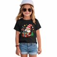 thumbnail image 2 of Xyant Boy Girl Christmas Shirt Santa Claus Christmas Tree Print Crew Neck Short Sleeve T Shirts Kids Toddler Xmas Holiday Casual Graphic Tee Tops, Size 9-10 Years, 2 of 6