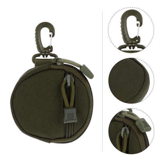 HEANUJJ 1Pc Portable Round Pouch Key Holder Bag for Fishing Hunting and Outdoor