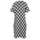 thumbnail image 4 of Vestido holgado con bolsillos para mujer traje elegante de verano color blanco y negro, 4 of 6