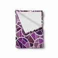 thumbnail image 2 of Mosaic Soft Flannel Fleece Blanket, Abstract Creative Contemporary Design with Geometric Motif in Purple Color Palette, Cozy Plush for Indoor and Outdoor Use, 70" x 90", Multicolor, by Ambesonne, 2 of 6