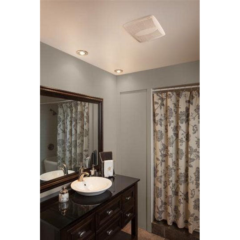 BROAN® EZFIT™ BATHROOM EXHAUST FAN, 80 CFM, 1.0 SONES, 13 X 14-3/8 IN.,  WHITE - Walmart.com