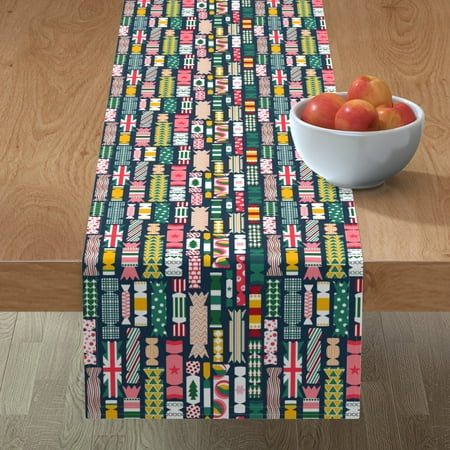 

Cotton Sateen Table Runner 90 - British Christmas Holidays Holiday World Dinner Festive Day Tradition United London Print Custom Table Linens by Spoonflower