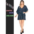 thumbnail image 2 of HAPPY BAY Women's Bathing Suit Cover-up Mini Wrap Dresses 3X-4X Stripes, Blue, 2 of 5