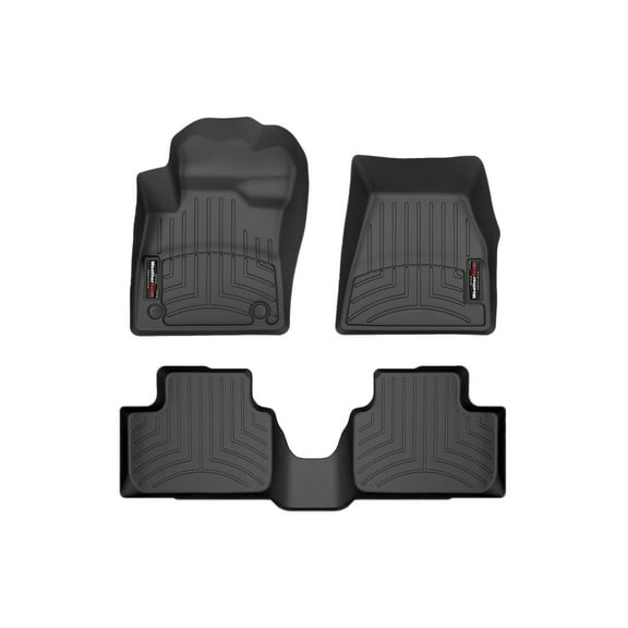 WeatherTech Custom Fit FloorLiners compatible with Volvo XC40 Recharge, ex40 - 1st & 2nd Row, Black