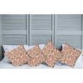 thumbnail image 2 of Ambesonne Colorful Throw Pillow Cover 4 Pack, Romantic Heart, 16", Pale Brown Pink Blue, 2 of 5