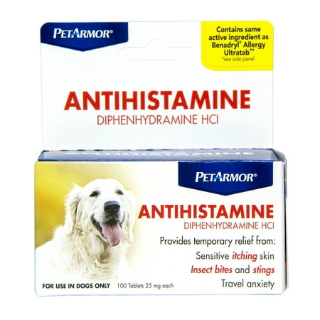 PetArmor Allergy Relief & Antihistamine for Dogs, 100 (Best Pet Allergy Relief)