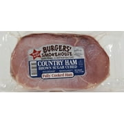 Angle View: Burgers Smokehouse Tenderlean Cooked Country Ham Steaks, 12 oz