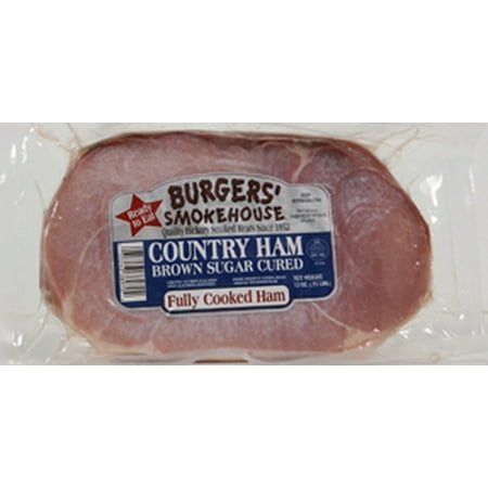 Burgers Smokehouse Tenderlean Cooked Country Ham Steaks, 12 oz
