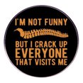 thumbnail image 1 of Broche de aleación con diseño divertido de lomo con la inscripción «I'm Not Funny But», 1 of 3