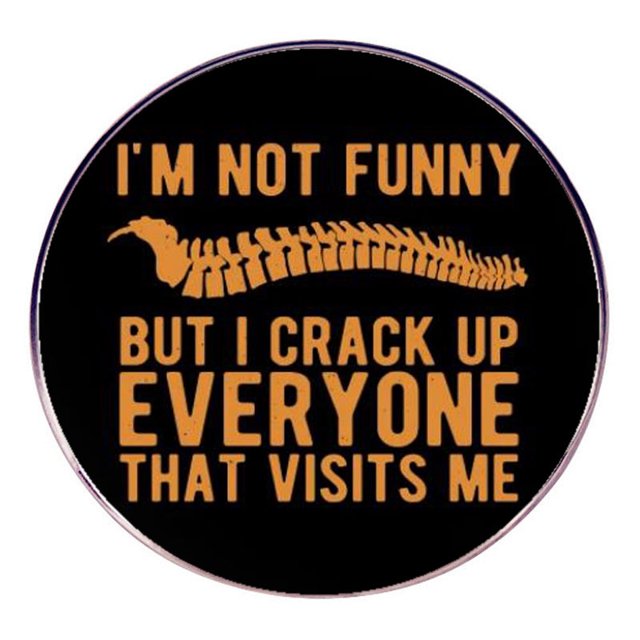 Broche de aleación con diseño divertido de lomo con la inscripción «I'm Not Funny But»