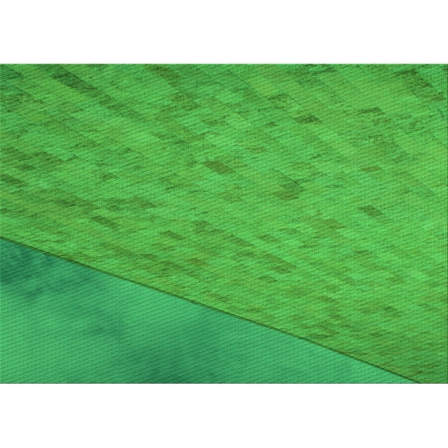 Ahgly Company Machine Washable Indoor Rectangle Transitional Neon Green Area Rugs, 8' x 12'
