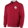 thumbnail image 2 of Men's Colosseum Crimson Oklahoma Sooners Tortugas Logo Quarter-Zip Jacket, 2 of 3