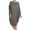 Gray, variant on Women's Plus Size Casual Solid Loose Fit 3/4 Sleeve Dolman Sleeve Midi Dress