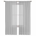 thumbnail image 3 of Black Striped Sheer Curtains 96 Inches Long 2 Panels Set, Window Sheer Curtains for Living Room/Bedroom, Black White Stripes Farmhouse Light Filtering Rod Pocket Curtain 52'' x 96'' x 2, 3 of 7