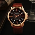 thumbnail image 2 of Mirar Moda de negocios Relojes para hombres Reloj de cuarzo Reloj de pulsera con banda de cuero Relojes de vestir 1 1, 2 of 5