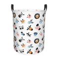 thumbnail image 6 of Lsque Cartoon Animals pattern Laundry Hamper Basket, Tall Woven Rope Hamper Basket for Clothes, Lightweight Storage Basket, Collapsible Waterproof-, 6 of 8